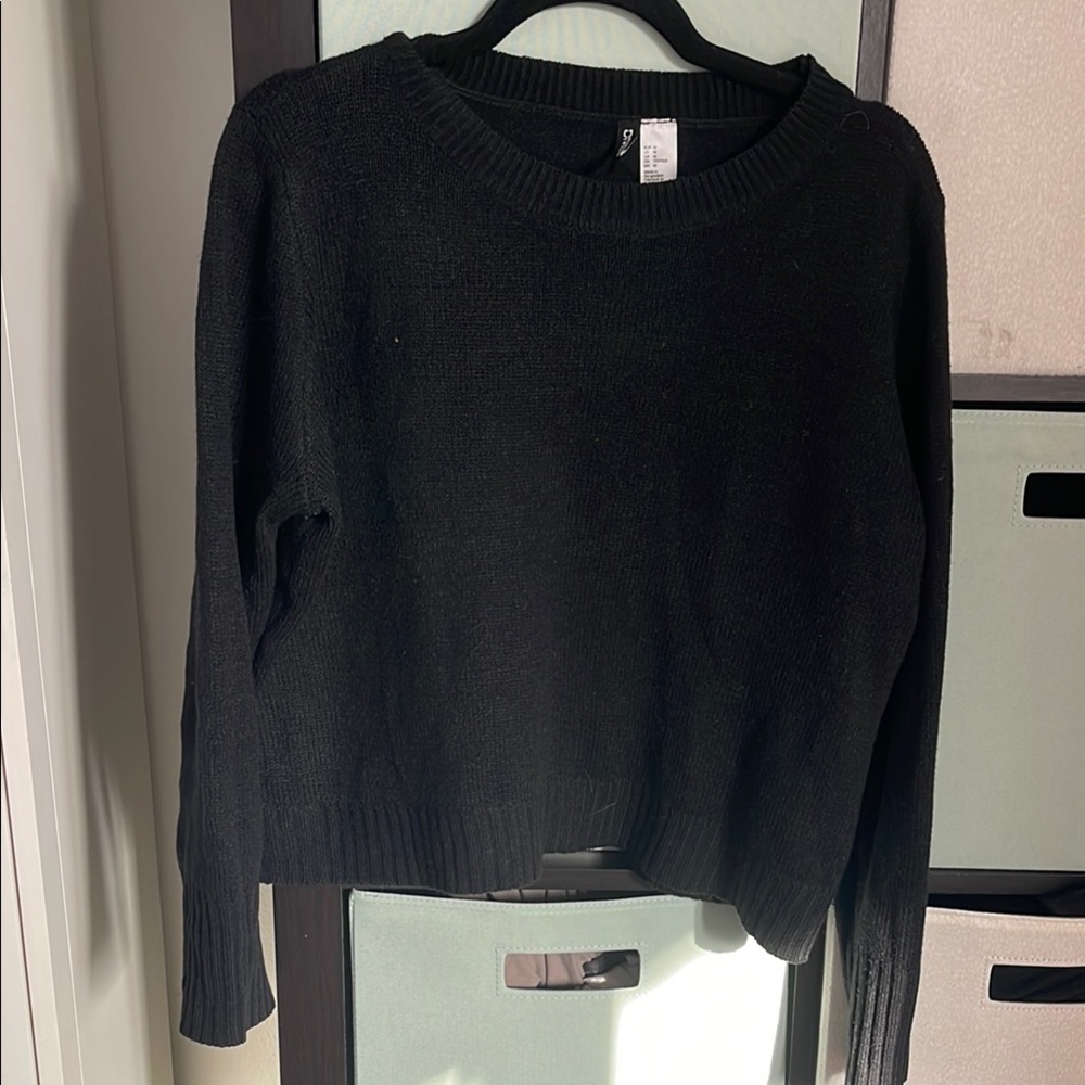 Divided Black Crew Neck Sweater